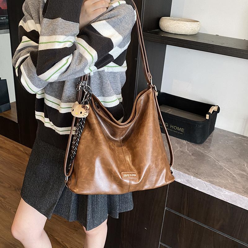 Tote Bag Women's Large Capacity 2025 New Casual Versatile Shoulder Messenger Commuter Bag Multi-functional Niche Backpack