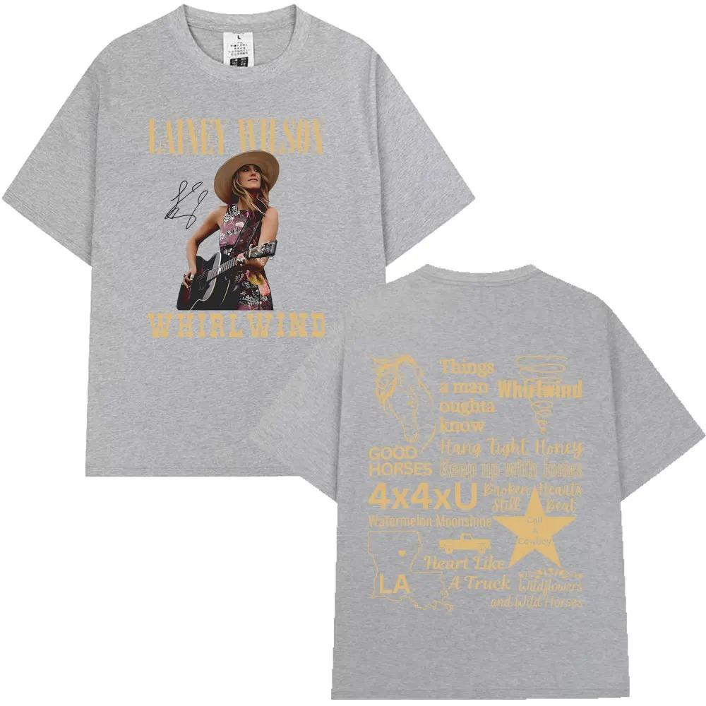 

2026 Fashion Print T Shirts Man Woman Hiphop Casual Tshirt Cotton Harajuku Loose Tshirts Lainey Wilson Whirlwind World Tour 4XL