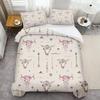 Comforter Bull Head Bone Flower Pattern 3D Printed Exotic Style Bedding Set Soft Comfortable Polyester