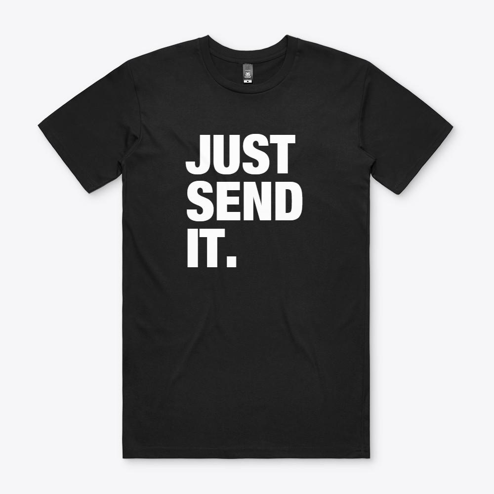 JUST SEND IT Racing Track Club Truck Tee T Shirt Gift S разноцветный