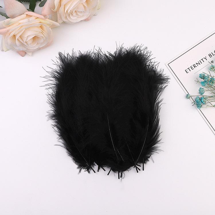 50Pcs Cross-Border Turkey Hairy Tail Plush Feather Colored Feather Dream Catcher Feather Light Bobo Ball Feather