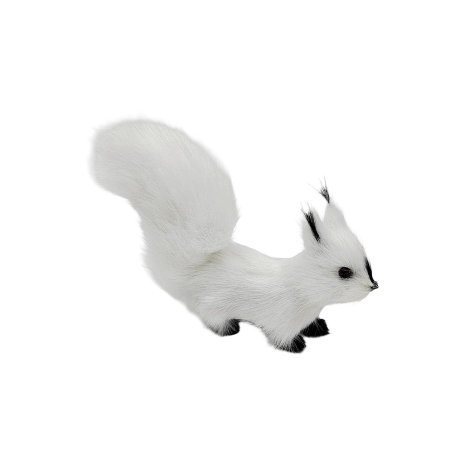 

Realistic Squirrel Plush Toy Figurine - With A Tail, A Perfect Hug Gift For Nature Lovers. One Size білий
