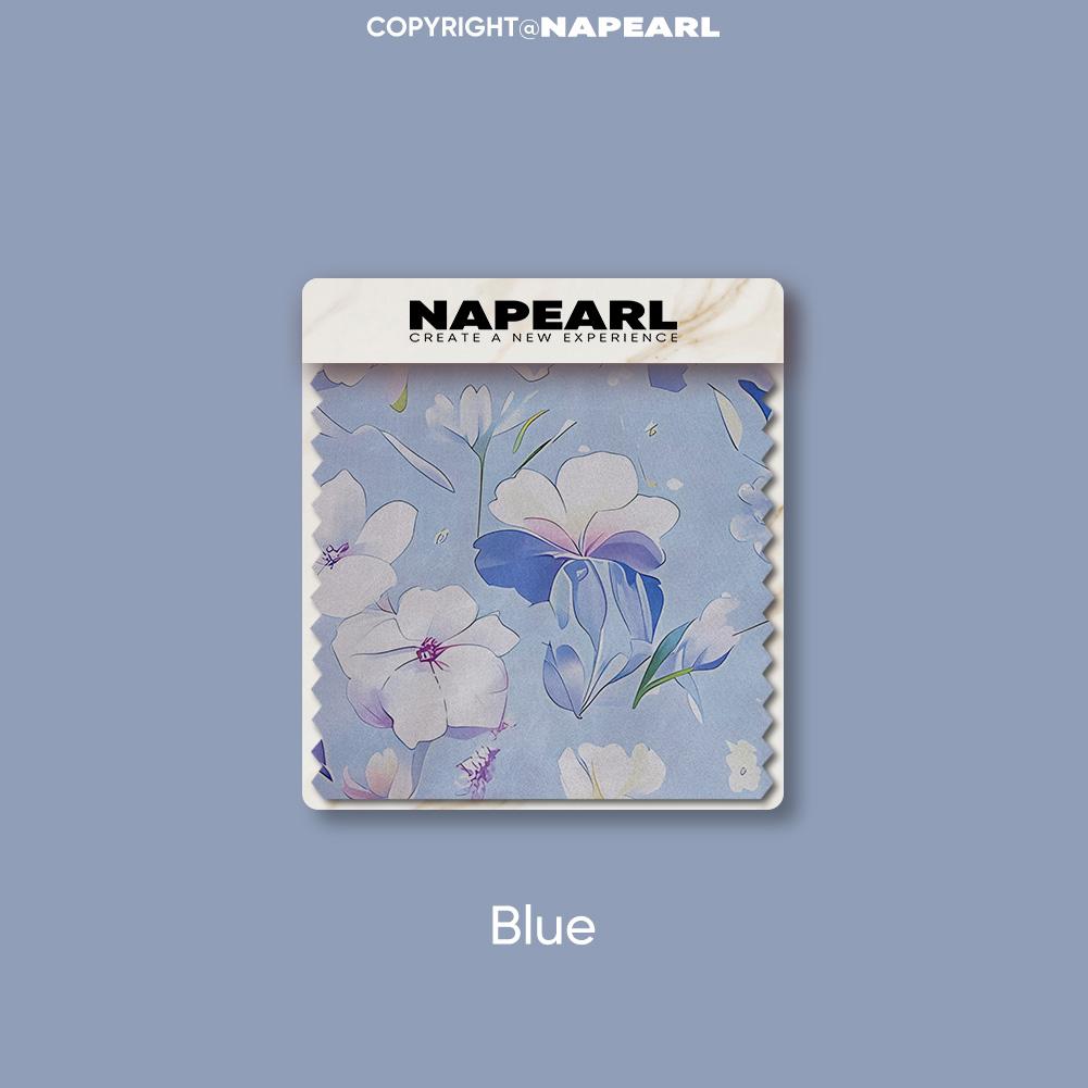 

1 шт. NAPEARL Шторы в скандинавском деревенском стиле, синие с принтом, с полными шторами блэкаут для спальни, гостиной, балкона, для декора дома W100cm x L130cm синий