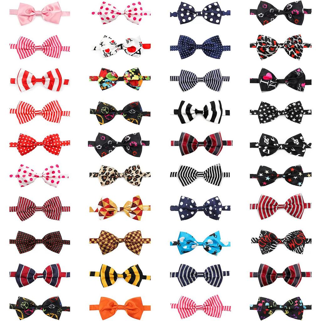 25/50/100pcs Wholesale Dog Bow Ties Pet Grooming Supplies Adjustable Puppy Dog Cat Bow Tie Pets Accessories For Dogs Mix Colors