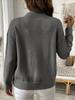 Women's Solid Color Loose Knit Pullover with Half-High Neck and Long Sleeves - Autumn/Winter Fashion Sweater.