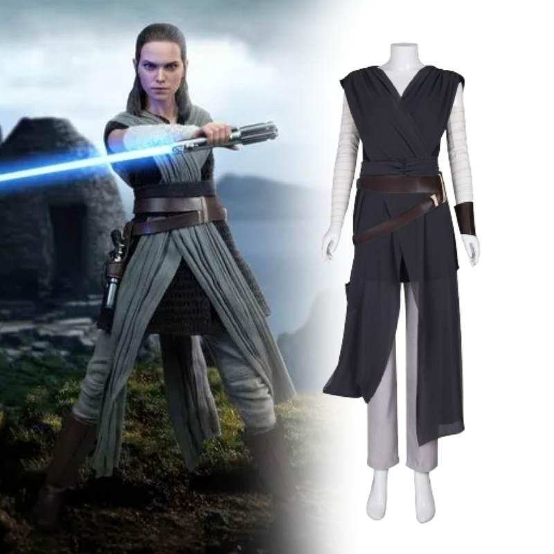 Rey Cosplay Costume Force Awakens Jedi Warrior Outfit Xs-3xl A117356