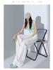 Women's White Tencel Wide-Leg Jeans - Summer 2025, High-Waisted, Loose, Floor-Length, Slimming.
