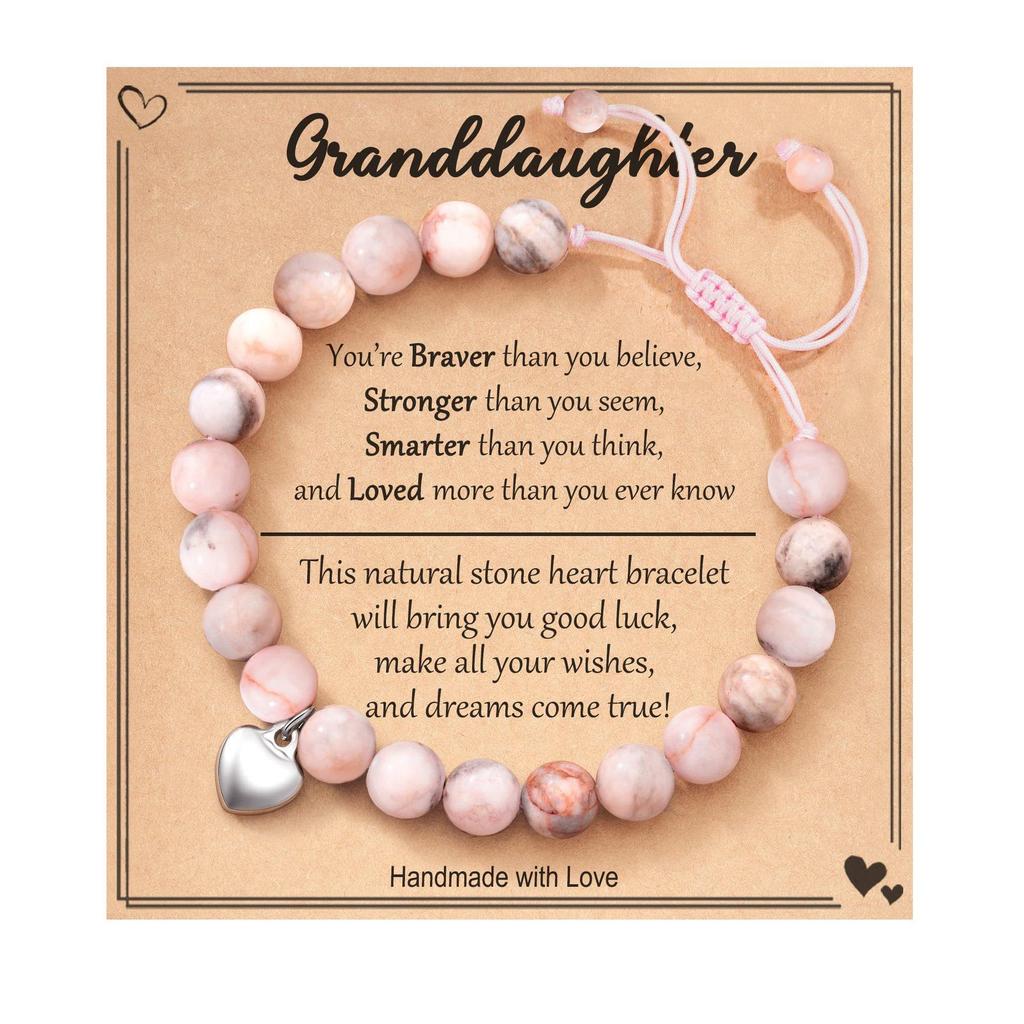 Pink Zebra Heart Pendant Bracelet - Adjustable Flat Knot Weaving, Perfect Back-to-School or Birthday Gift