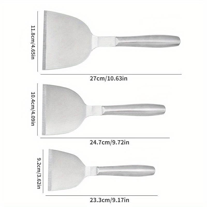 3Pcs Stainless Steel Steak Fried Shovel Multifunctional Cooking Pizza Pancake Spatula Pastry BBQ Tools Kitchen Accessories