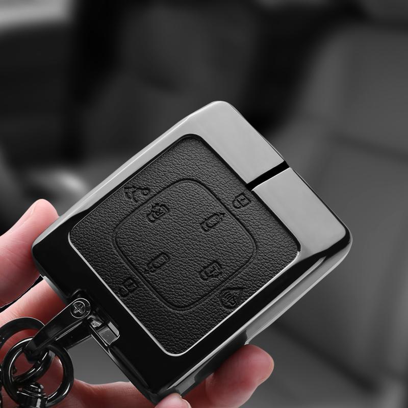 Zine Alloy Car Key Case Shell Cover Holder Protection Fob For Volvo EM90 MPV 2025 XC60 S60 S90 XC90 EX30 XC40 Keychain Accessory