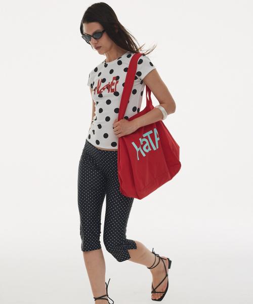 Hata Capri Swim Leggings_Black Dot