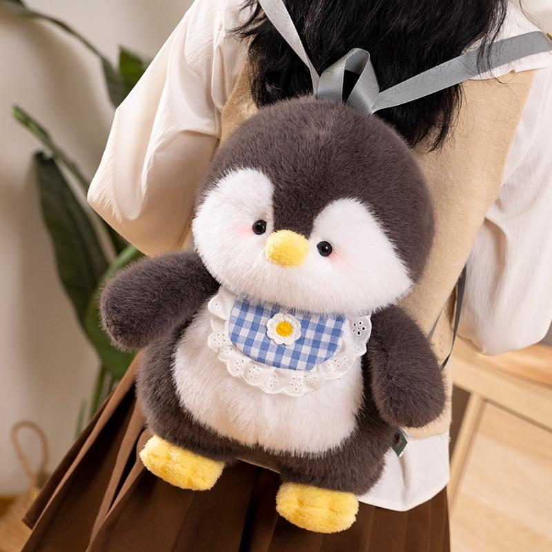 Cute Plush Penguin Backpacks Women Cartoon Fun-filled Shoulder Bag Plush Fashion Kawaii Animal Penguin Backpack 45cm