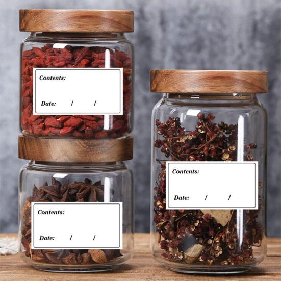 10Pcs Removable Food Label Freezer Food Storage Container Date Sticker Waterproof Oil-Proof Fridge Meal Prep Pantry Organization Self-Adhesive Label