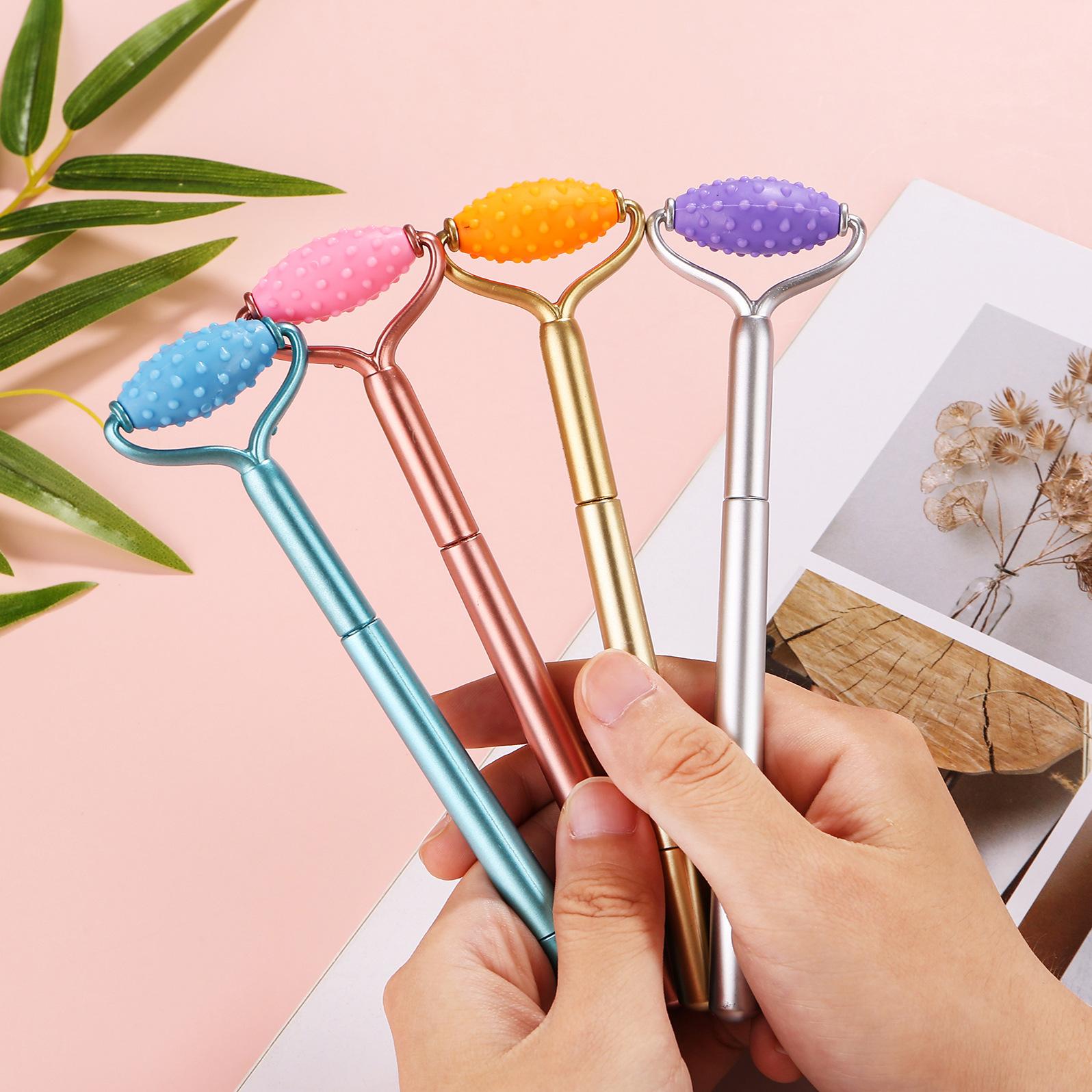 

10Pcs Pressure Reducing Massage Neutral Pen with Hanging Rope, Used for Office Work, Brushing Questions, Signing, Diary, Note Taking, Student Classroo Random style 10Pcs
