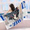 ZZZ Gaming Hoshimi Miyabi Microfiber Printed Beach Towel Mountain Climbing Yoga Beach Swimming Running Absorbent Soft Towel