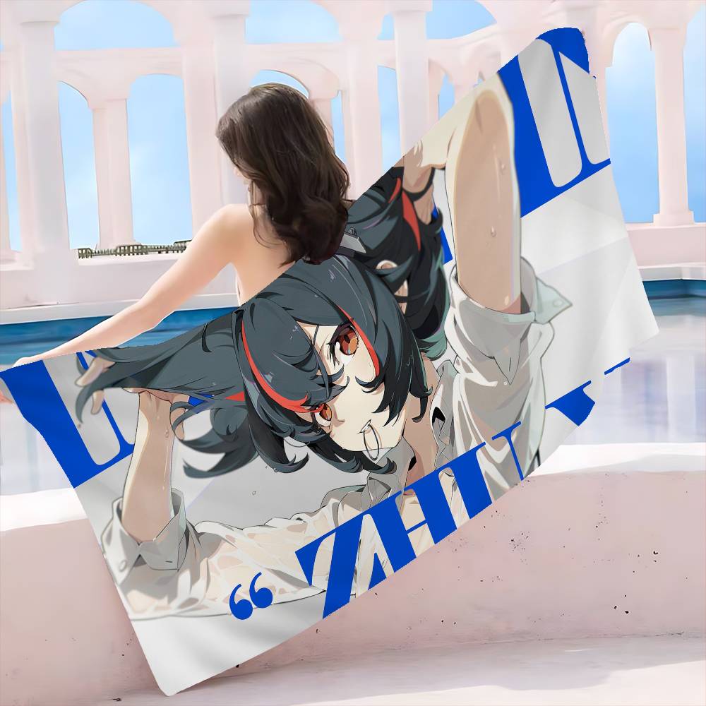 ZZZ Gaming Hoshimi Miyabi Microfiber Printed Beach Towel Mountain Climbing Yoga Beach Swimming Running Absorbent Soft Towel
