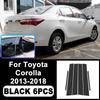 For Toyota Corolla 2013-2018 Piano Black B C Pillar Stickers, Easy Tall PC Window Trim Anti-Scratch Exterior Styling Parts
