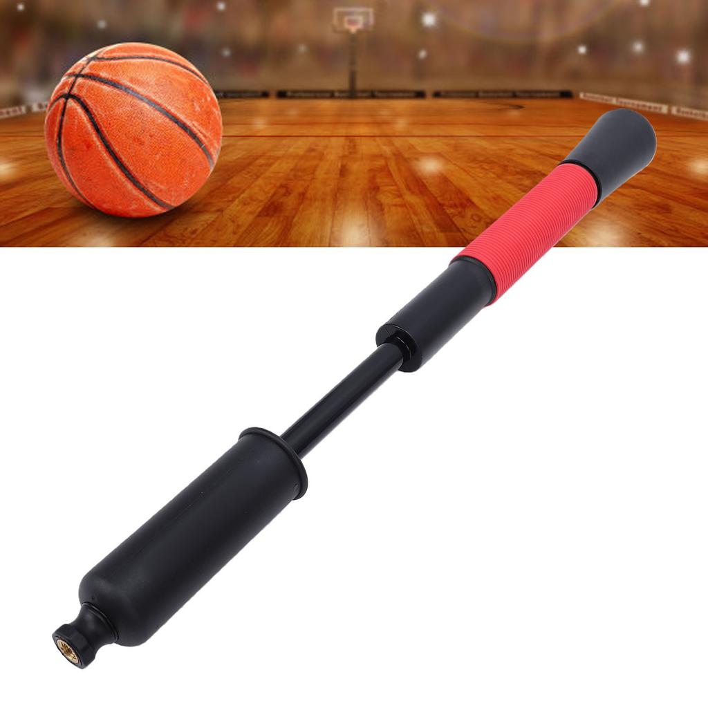 Ball Pump with Needle Storage Basketball Pump for Soccer Football Volleyball Push Pull Inflating System Red