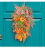 Fall Wreaths For Front Door, Artificial Leaf Pumpkin Berry Wreath For Wreath Indoor Outdoor Decorations