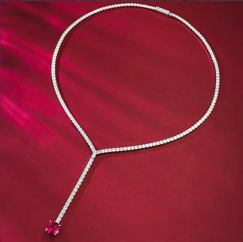 

Hui Zhi Yi 2024 Роскошное элегантное ожерелье из стерлингового серебра 925 пробы