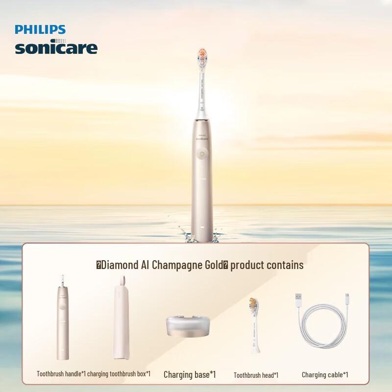 Philips Brand, DiamondClean AI Model, AI Technology, DiamondClean Brush Head