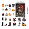 Halloween Advent Calendar 2025 24 Days Halloween Countdown Calendar with 24 Pieces Pumpkin, Ghost, Skull Mini Figures Decor