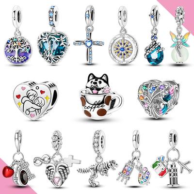 Copper Dangle Charms Beads Fit Bracelet Diy Original Pendants For Woman Jewelry