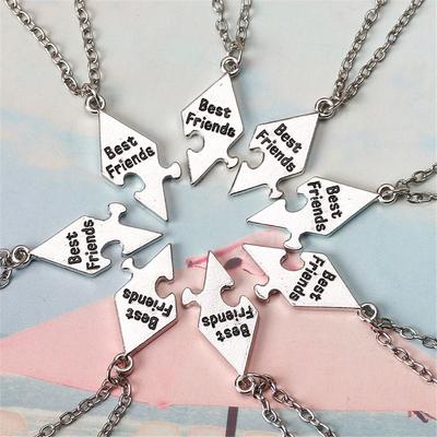 Gift Pendant Star Choker Best Friend Necklace Stitching Puzzle Piece Bff Friendship Necklace