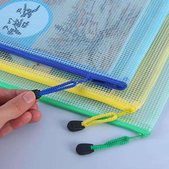 10Pcs Mesh Zipper Pouches with Zipper Waterproof Large Capacity Transparent Organizing Bags