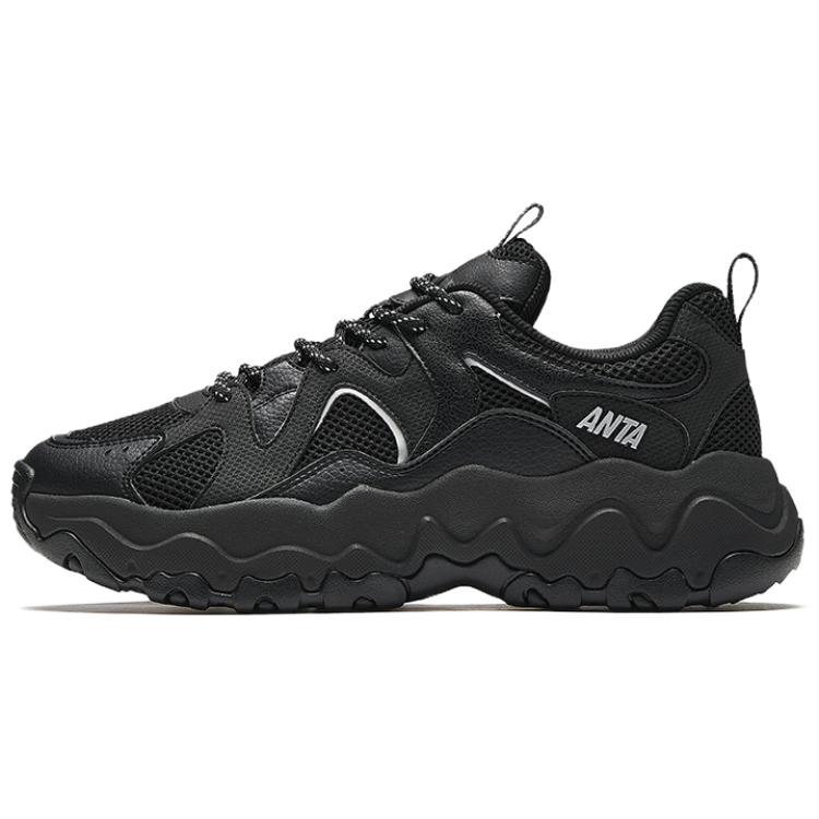 Anta Minimalist Fashion Trendy Durable Breathable Low-Top Casual Shoes Men Sneaker Black 912528891-5