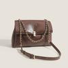 Simple Commuting Small Square Bag for Women 2024 New Vintage Underarm Bag Chain Handbag Casual Shoulder Crossbody Bag