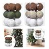 12 Pieces Christmas Balls Holidays Celebrations Portable Pendants Jute Rope Shopping Mall Party Supplies Xmas Tree Decor Baubles