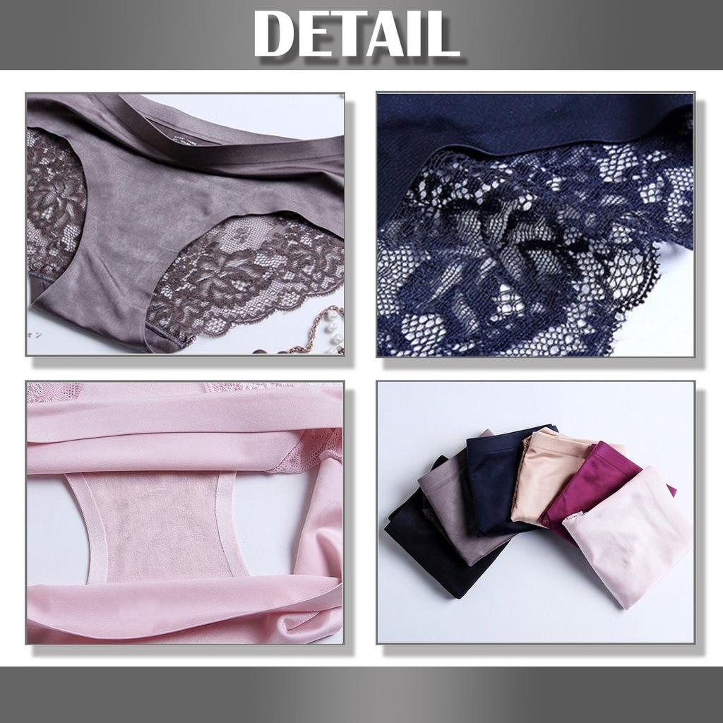 BUZZxSELECTION Seamless Underwear with Lace Stylish for TV013 Size T-Back Back, Women, (01 Navy, L)