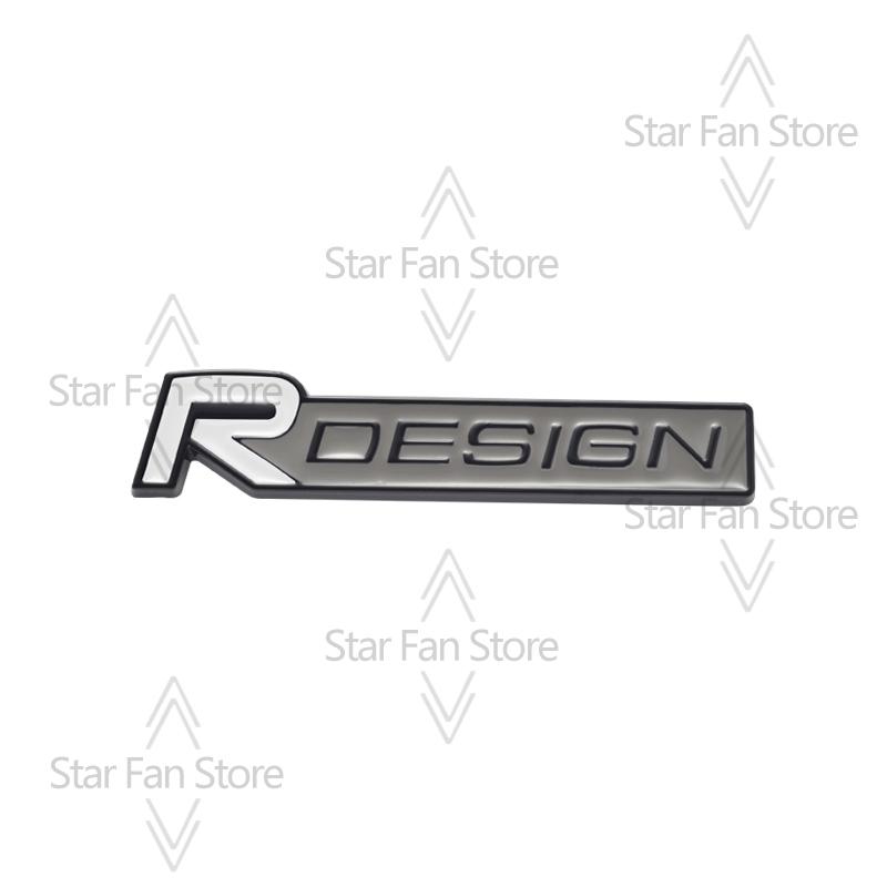Metal R Design Grille Badge 3D Stickers Car Trunk Body Emblem Decal Car Styling For Volvo S40 S60 S80 V60 XC40 XC60 XC90 V40 AWD