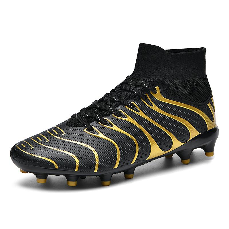 New high-top football shoes AG spikes youth training shoes artificial turf sports shoes manufacturer shoes