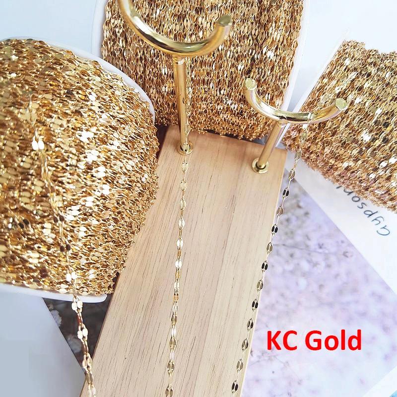 2M Stainless Steel Lips Chains Dia 2mm 2.5mm 3mm for DIY Necklace Bracelet Components Chain Wholesale Jewelry Making Accessories