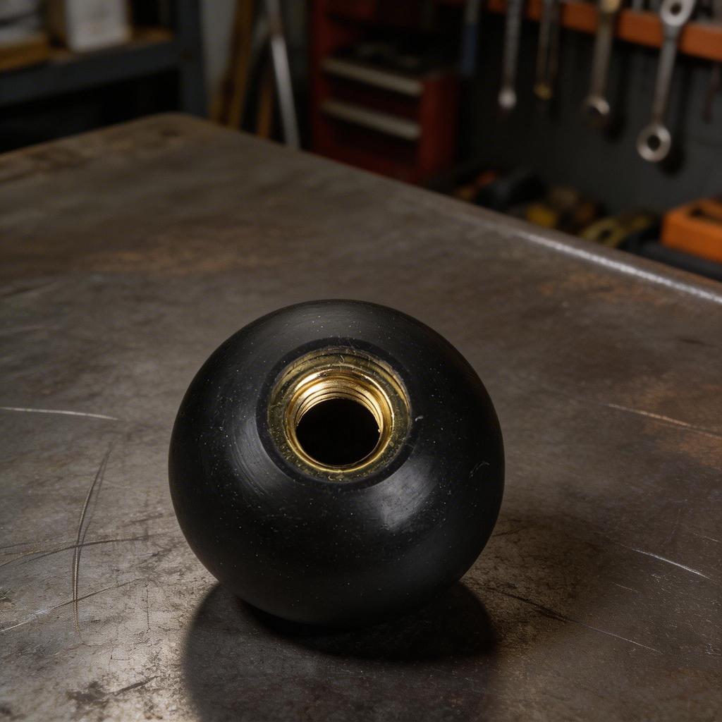 10 Stück Schwarze Griffknöpfe mit Innengewinde aus Kupfer, Schwarze Bakelit-Griffknöpfe mit Kupfer-Einsätzen für Werkzeugmaschinen