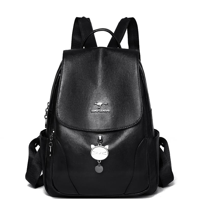 Women's PU Backpack Large Capacity Travel Backpack