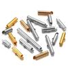 30-50Pcs/Lot Slide On End Clasp Crimp End Beads Beading Buckles Tubes Slider End Caps For DIY Jewelry Making Findings Supplies