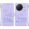 For Xiaomi Poco F7 Pro 5G/F7 Ultra 5G/Redmi K80 Pro 5G/K80 5G Case RFID Blocking Kitten Pattern TPU+PU Leather Phone Cover