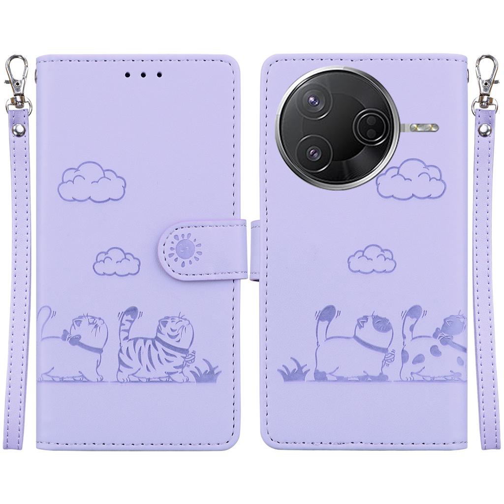 For Xiaomi Poco F7 Pro 5G/F7 Ultra 5G/Redmi K80 Pro 5G/K80 5G Case RFID Blocking Kitten Pattern TPU+PU Leather Phone Cover