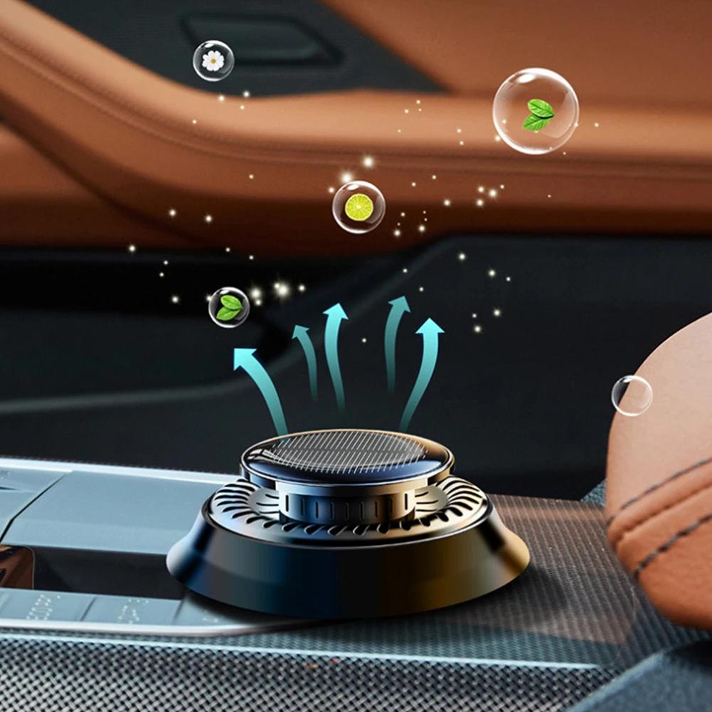 Solar Car Air Freshener Automatic Rotation Perfume Diffuser Essential Oil Diffuser Interior Air Freshener Diffuser Aromatherapy