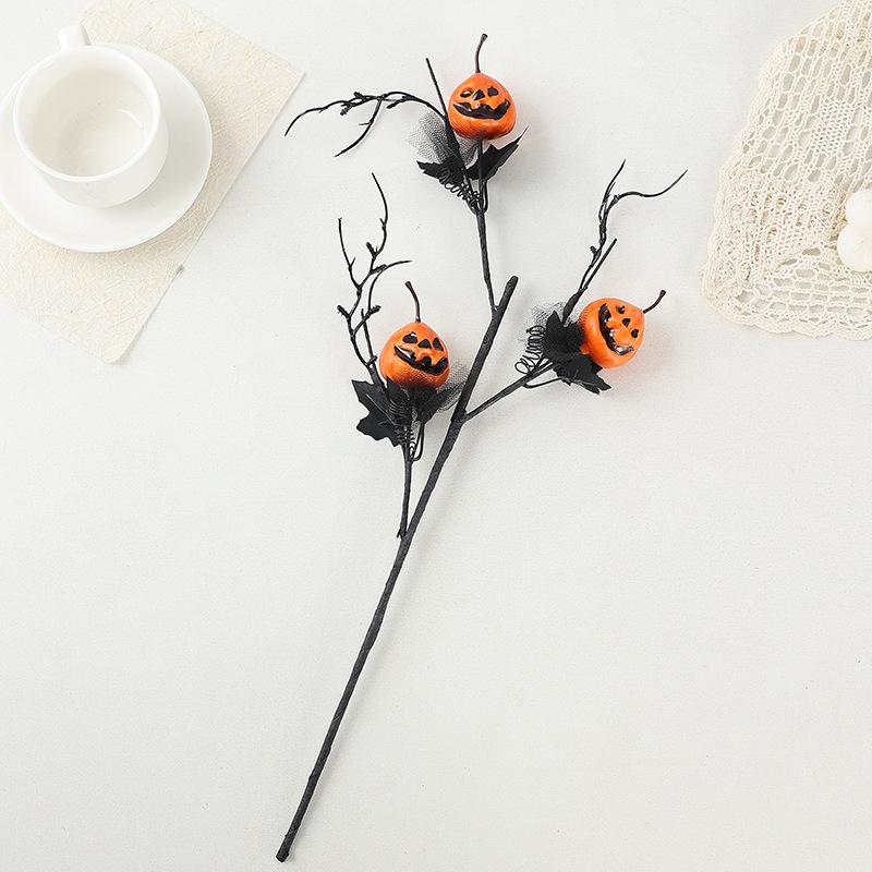 

Halloween Grimace Pumpkin Black Maple Horror Grimace Pumpkin Bouquet Home Halloween Party Decorations оранжевый