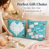 Custom Photo Pillow Cover Personalized Heart Collage Cushion Case Peach Skin 2D Flat Print For Valentine Gift Sofa Home Decor