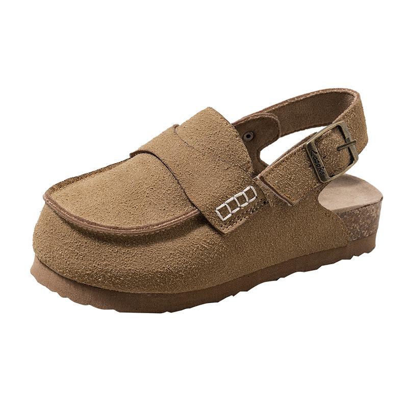 

Туфли на мягкой подошве в стиле ретро 2024 года для детей среднего и большого размера — модные повседневные сандалии для мальчиков на весну и осень Size 36, 21.9 cm темно-коричневого