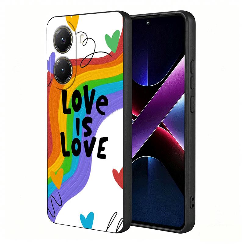 LGBT Rainbow Love Is Love Soft Phone Case for Xiaomi Poco X5 X6 X7 X8 Pro Max X3 F7 F8 Ultra M8 M7 M6 M5 Redmi 15 15C 14C 13C 12