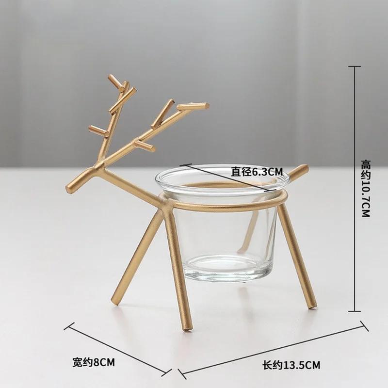 Nordico semplice creativo in ferro battuto candelabro di Natale cervi ornamenti tavolo da pranzo portico layout