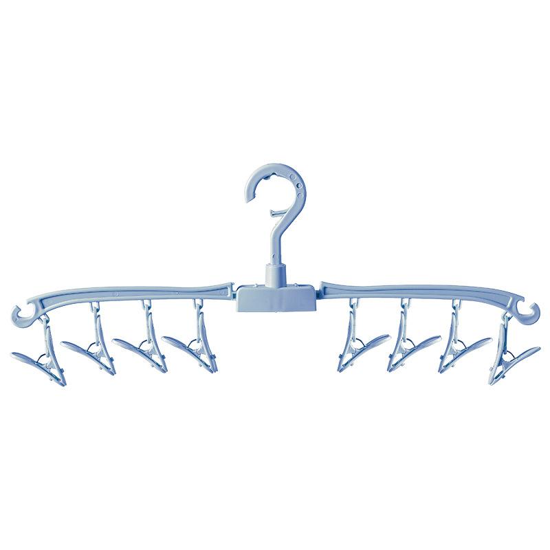 Rotatable Sock Drying Rack, Foldable Windproof Multi-Function Laundry Hanger синий