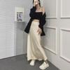 Women's High-Waisted A-Line Satin Skirt, Slimming Tall Fit - 2025 Summer Collection