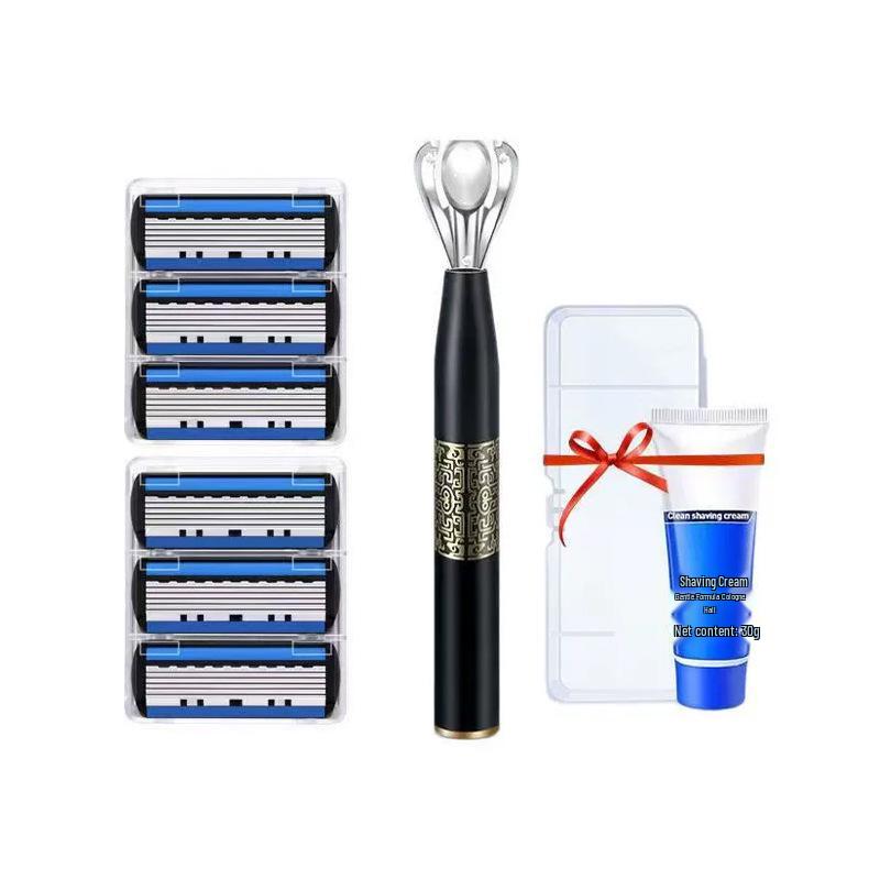 Chinese Style Men's 6-Layer Razor with Gillette-Compatible Blades